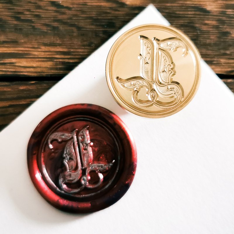 Wax Seal Stamp Custom,Wax Seal Initials,Wax Stamp Head - ตราปั๊ม/สแตมป์/หมึก - โลหะ 