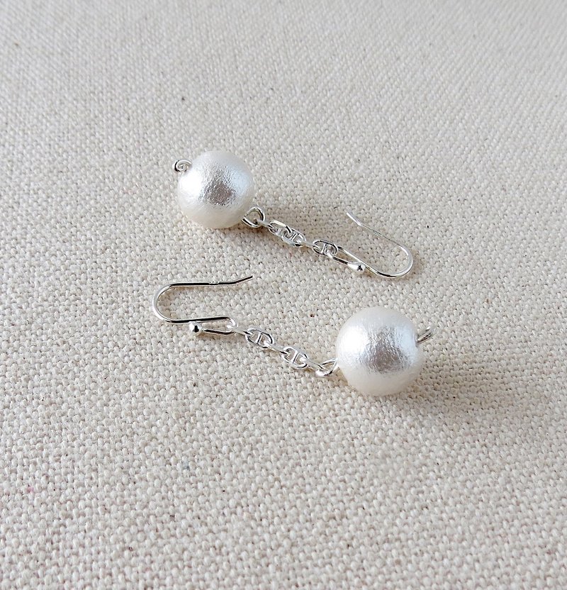 Sterling Silver******Fashion Japanese Cotton Pearl Earrings*******【1】 - Earrings & Clip-ons - Other Metals 