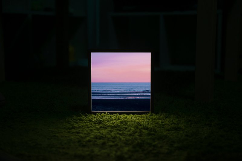 Lighto光印樣 Mini燈箱  粉紅泡泡(aPo) - 畫框/相架  - 木頭 藍色