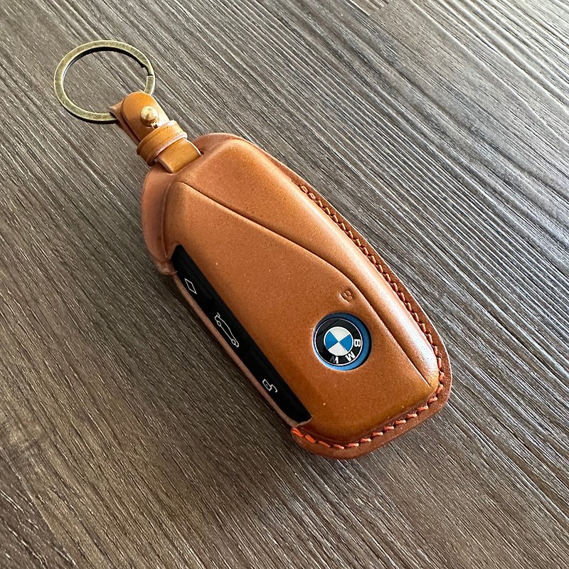 BMW key fob cover, car key cover, BMW XM ix 760i X7 i7 i8 - Keychains - Genuine Leather Black