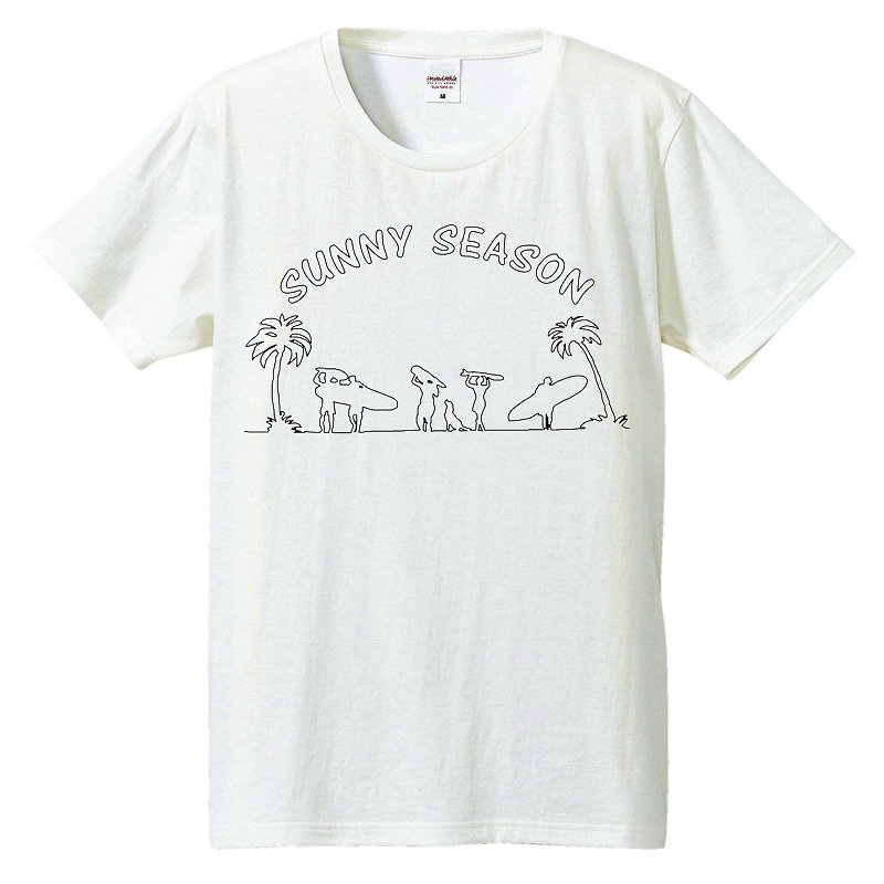 Tシャツ / sunny season - Tシャツ メンズ - コットン・麻 ホワイト