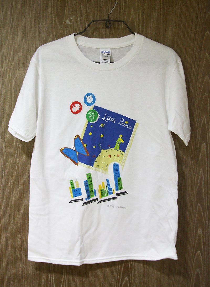 Little Prince Movie Edition License - T-shirt - เสื้อฮู้ด - ผ้าฝ้าย/ผ้าลินิน สีน้ำเงิน