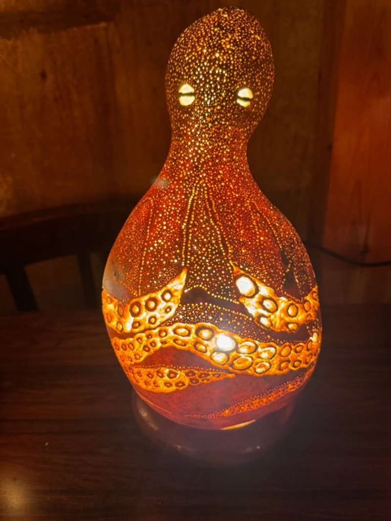 Gourd lamp octopus motif 3 - แหวนทั่วไป - โลหะ 