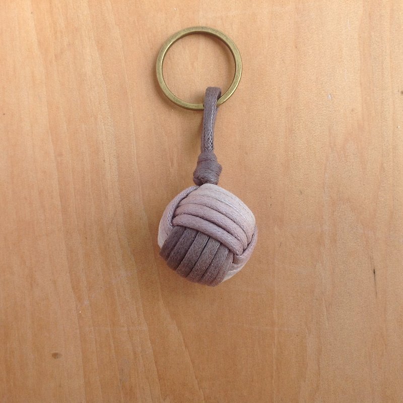 Monkey fistknot sailor key ring-gradient coffee - Keychains - Other Materials Multicolor