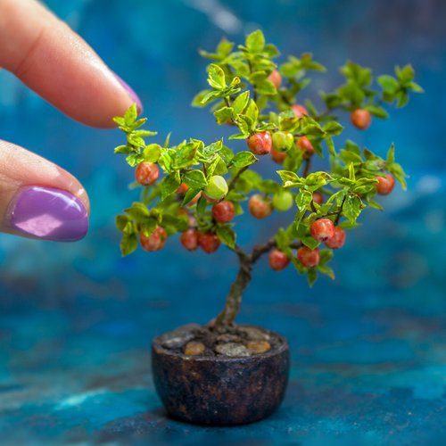 Rina Vellichor Miniatures TUTORIAL Miniature apple tree with polymer and air dry clay | PDF + video