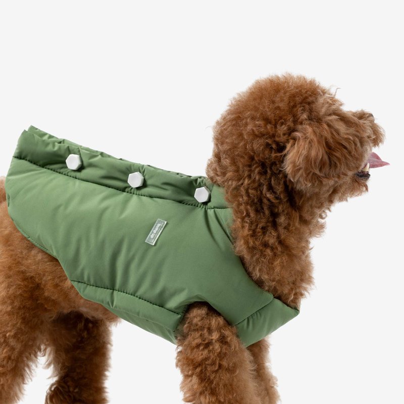 bump up【Bolts】Winter Vest for Small and Medium Dogs | Warm Puffer Jacket - Clothing & Accessories - Nylon Green