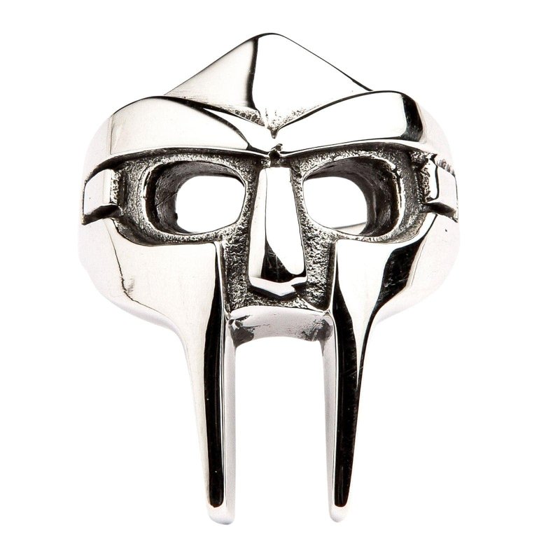 MF DOOM Ring - 925 Sterling Silver, Hip Hop Tribute Jewelry, Gladiator Mask Ring - 戒指 - 純銀 