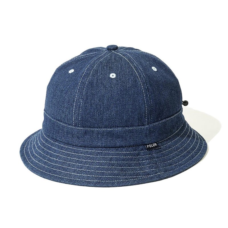 日本限定 POLER DENIM BELL HAT 牛仔鐘形帽 / 丹寧深藍 - 帽子 - 其他材質 藍色