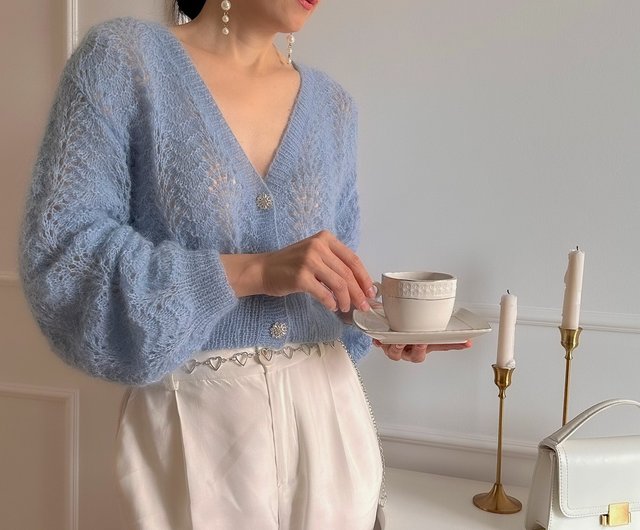 トップス greatLAnd/POLLYMAN MOHAIR CARDIGAN greatLAnd POLLYMAN MOHAIR CARDIGAN KHAKI | grea