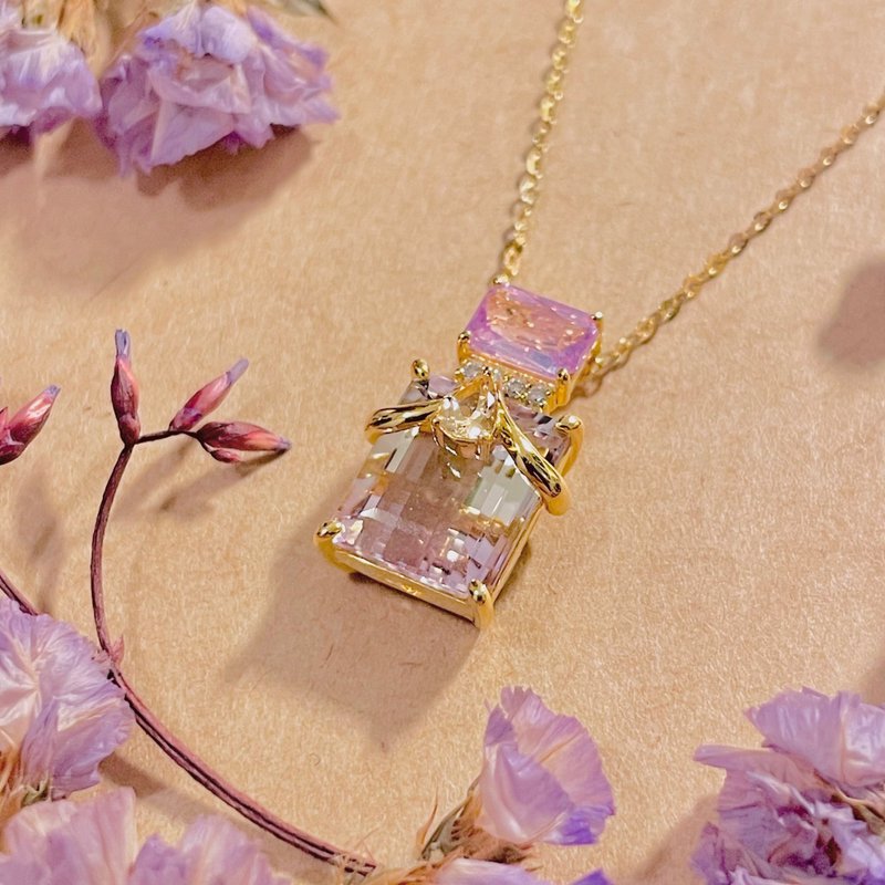 Perfumer : Iris | perfume bottle amethyst silver pendant - สร้อยคอ - เครื่องเพชรพลอย สีม่วง