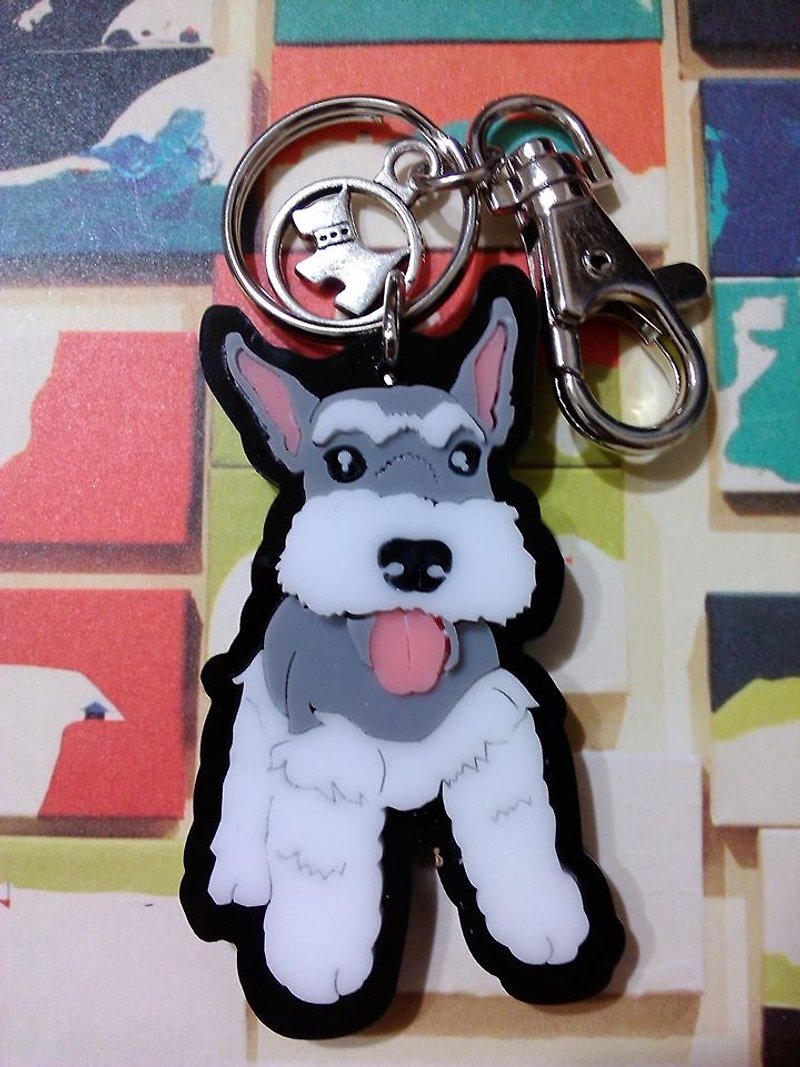Lectra duck dog ♣ ♣ color (custom) Exclusive Boutique key ring / necklace Schnauzer [articles] - สร้อยคอ - อะคริลิค 