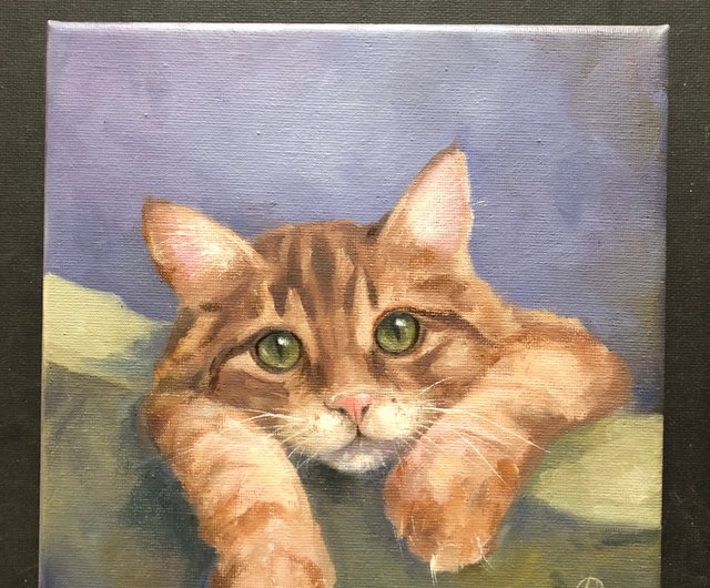 1点もの　オーダー品「猫」油絵 1点もの オーダー品「猫」油絵 絵画