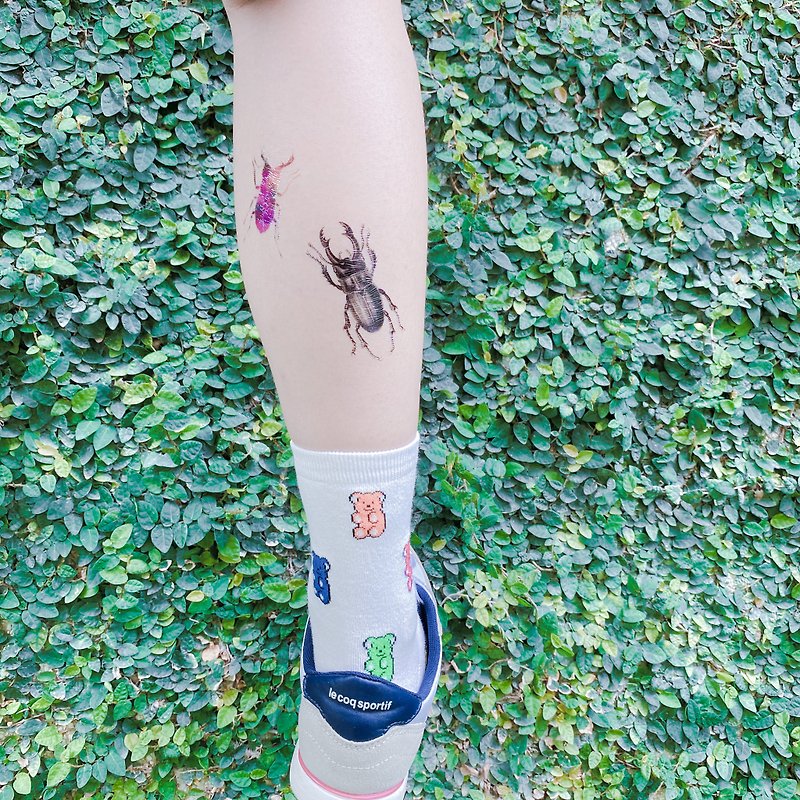 | 復古昆蟲 | 2入紋身貼紙 刺青貼紙 幾何 手繪 鍬型蟲 蜻蜓 - 紋身貼紙 - 紙 