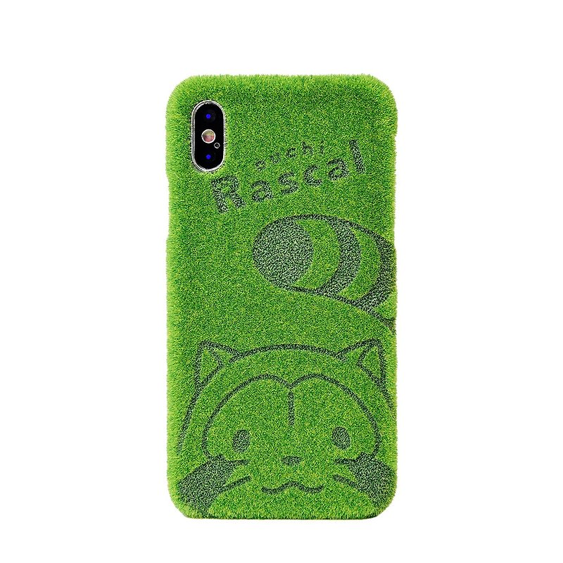 Shibaful iPhone Xs / XR / XS Max 小浣熊 聯名款 草皮手機殼 - 手機殼/手機套 - 其他材質 綠色