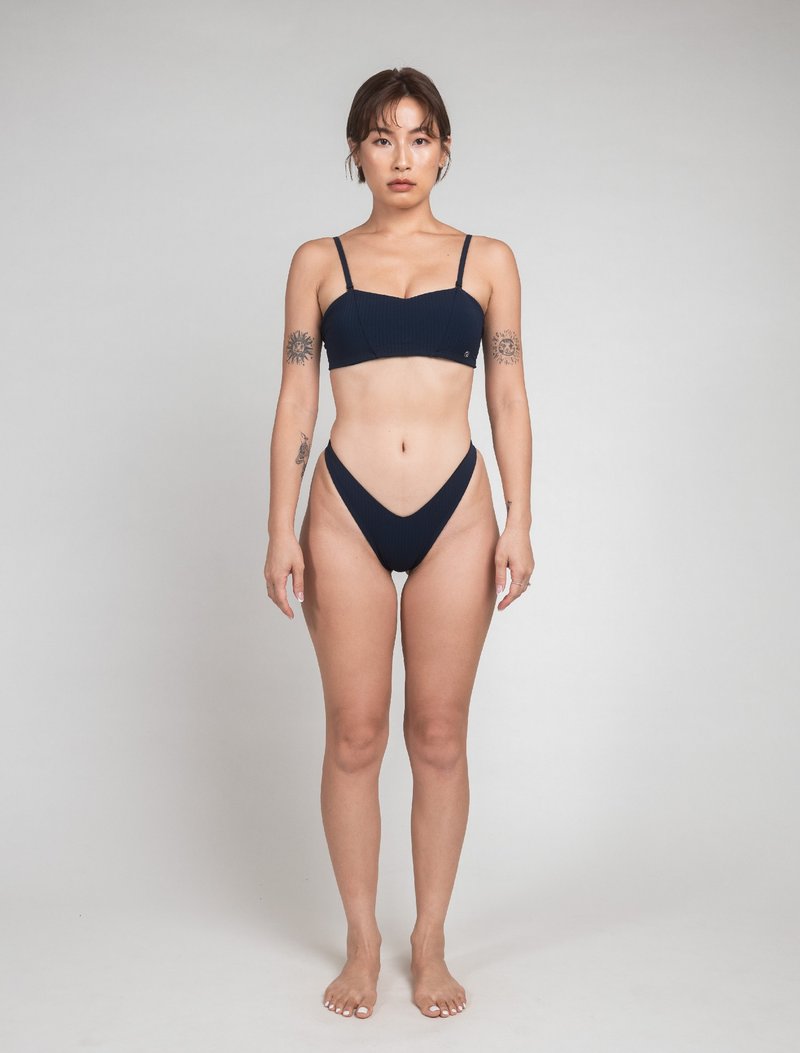 Dark Blue 深海藍 / 泡泡紗 調節平口上衣 / Top - 女泳衣/比基尼 - 其他材質 