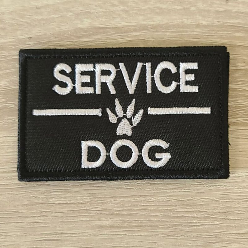 Tactical Badge (Service Dog) - ชุดสัตว์เลี้ยง - งานปัก สีดำ