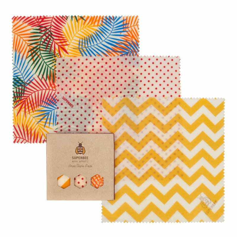 Superbee Reusable beeswax set – Small-size 3-piece set Tropical Paradise Design - อื่นๆ - ขี้ผึ้ง 