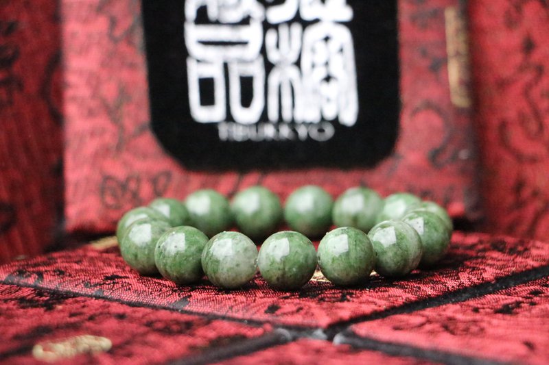 原礦天然綠黝簾石手珠 12mm 珠寶礦石 手串 手環 手鍊 客製化 飾 - 手鍊/手環 - 寶石 
