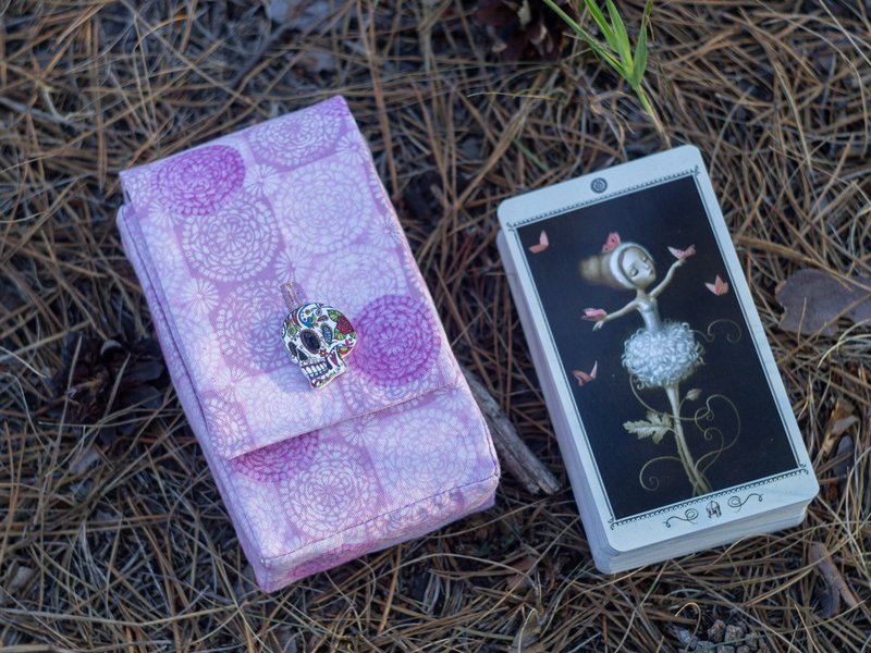 Pink Mandala Cotton Tarot Cards Case Oracle Deck Pouch Tarot Deck Holder - 其他 - 棉．麻 粉紅色