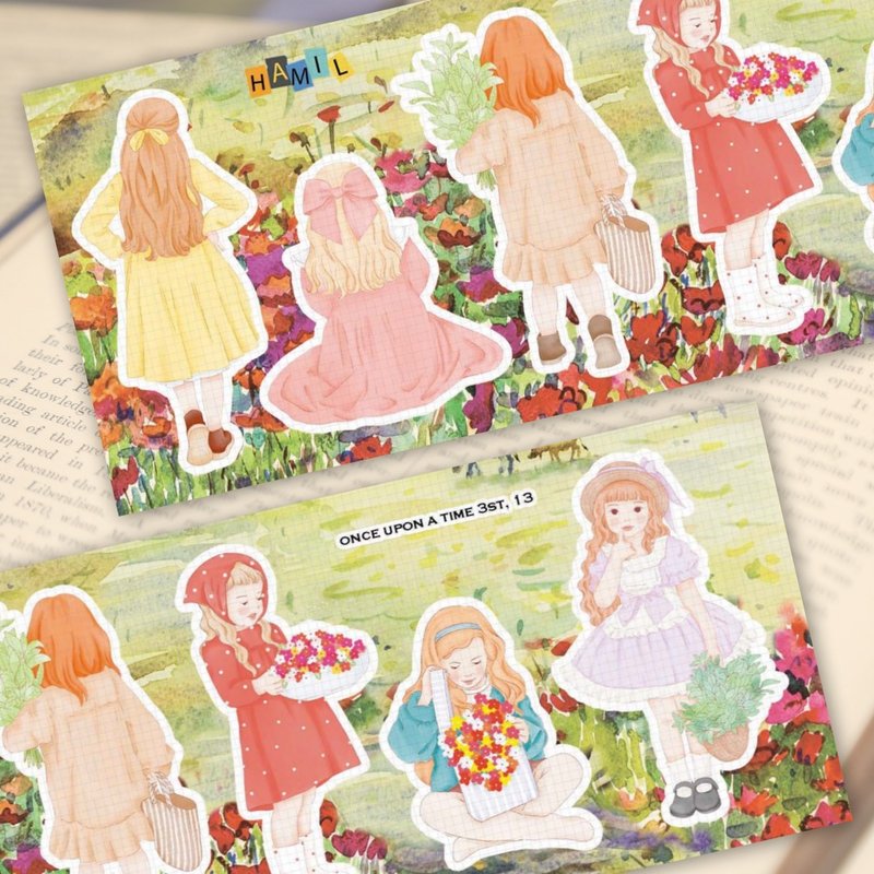 once upon a time 3 ver13 (hamil) Vintage Girl Lady Character Sticker - 貼紙 - 紙 多色