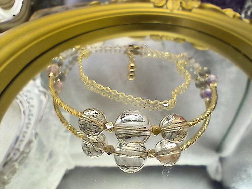 zen crystal jewelry 礦石飾物設計 美國18k包金 黑金超級七 拉長石 水晶手鏈 尋找靈魂伴