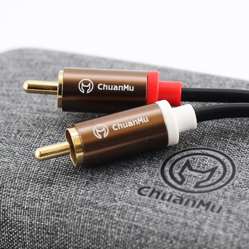 川木音箱 x ChuanMu Audio 3.5mm 轉 RCA 音源線【川木】全新現貨【W105】音頻線2RCA立體