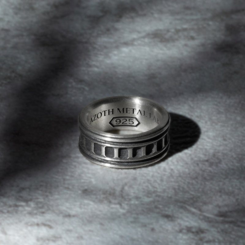 Azoth | Greek Temple Ring Doric - General Rings - Sterling Silver Silver
