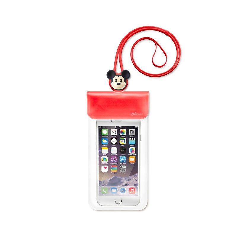 Bone / Waterproof Phone Bag Waterproof Phone Bag-Mickey - เคส/ซองมือถือ - ซิลิคอน สีแดง
