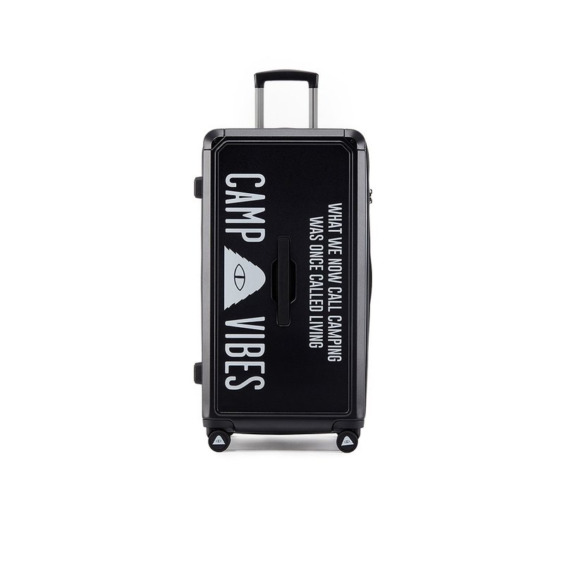 [POLeR] 28-inch zipper suitcase fat suitcase suitcase-black - Luggage & Luggage Covers - Plastic Black