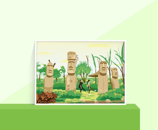 家の壁画はがき風景画台湾風景イラスト草原旅行写真 ショップ Haagtraveltime ポスター 絵 Pinkoi