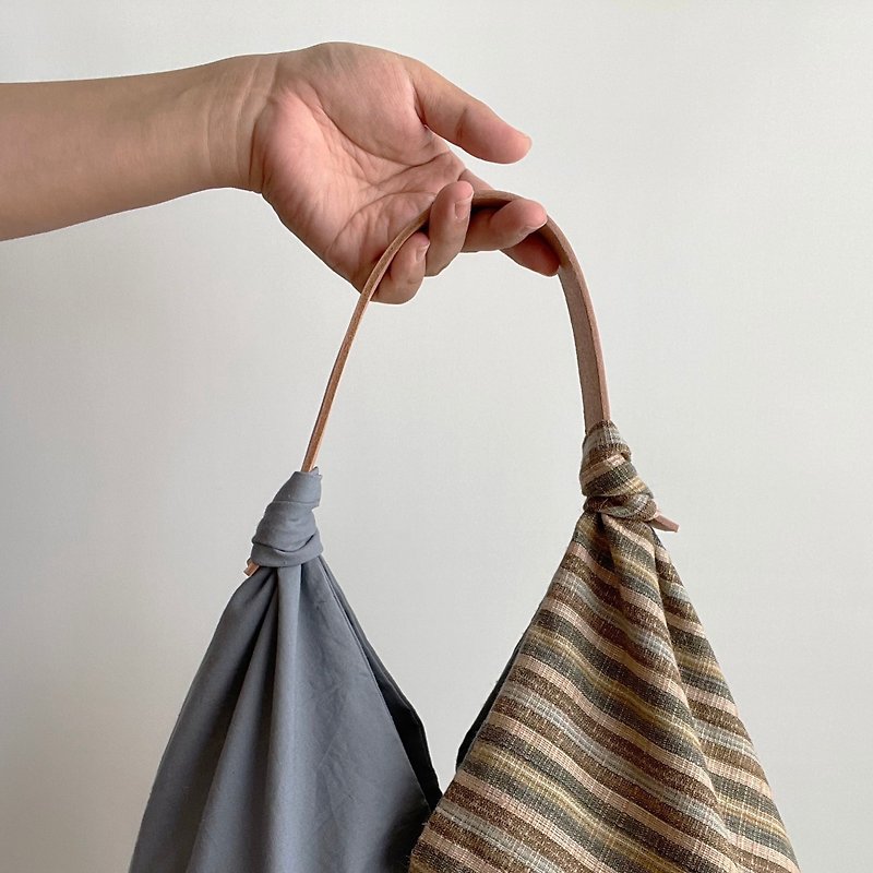 あずま袋用 革製ハンドル - 側背包/斜孭袋 - 真皮 咖啡色