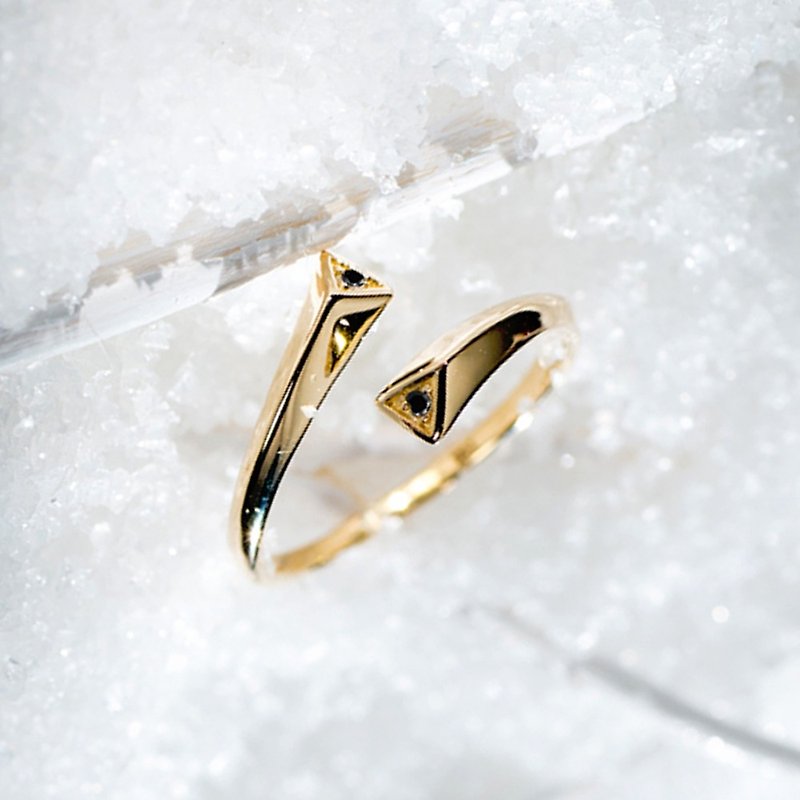 Gold Diamond Engagement Ring, Gold Wedding Ring, 14k Stacking Ring, Gold Band - Couples' Rings - Diamond Gold
