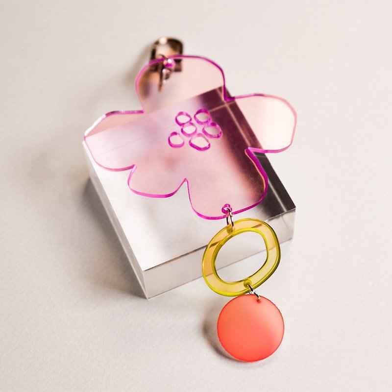 Violet flower - acrylic sun keyring - 鑰匙圈/鑰匙包 - 壓克力 