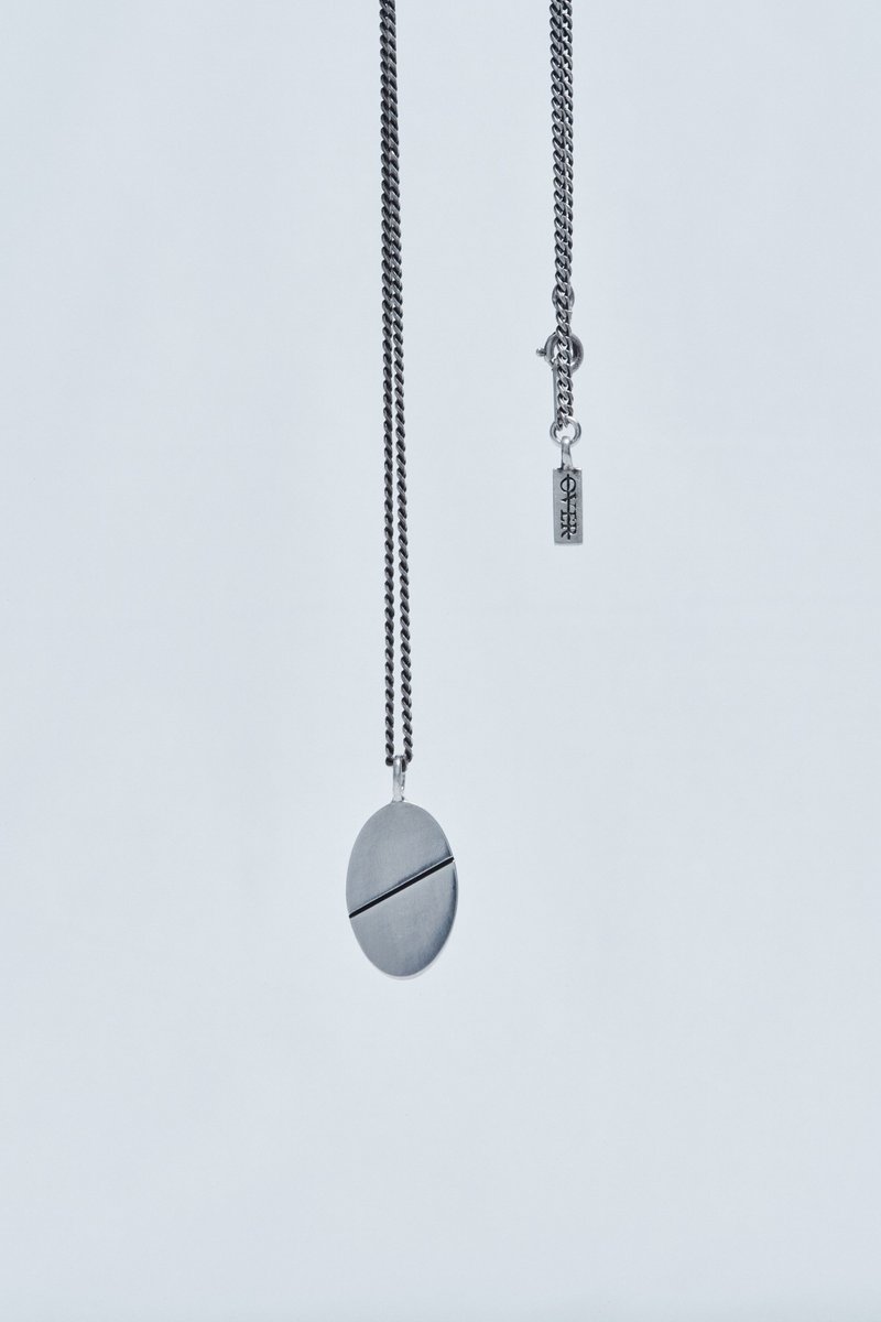 One line oval pendant - Necklaces - Sterling Silver Silver