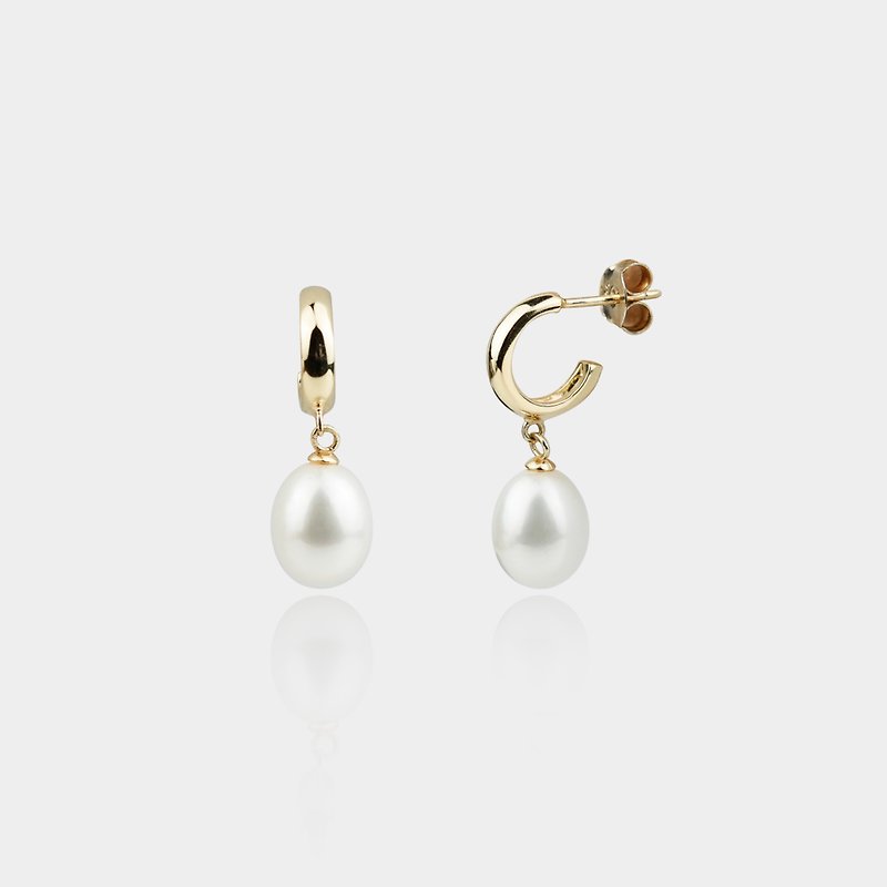 CORETTA pearl earrings - ต่างหู - เงินแท้ สีทอง