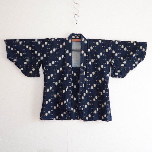 nambashouten 農夫工作服舊和服靛藍染棉和服舊布笠日本復古翻拍料昭和
