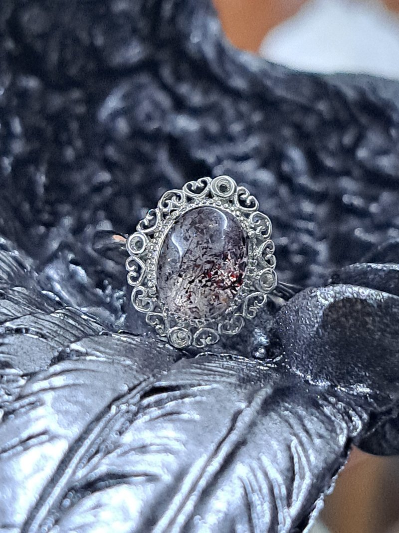 Super Seven Rings Flower Venom - General Rings - Crystal Black