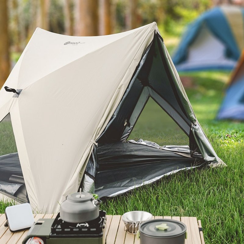 HaoO EasyCAMP 快速三角帳篷 - 露營用品 - 木頭 金色