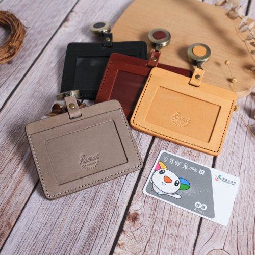 ID holder Youyou card holder cloud gray/dark coffee - Shop kaku2008 ID &  Badge Holders - Pinkoi