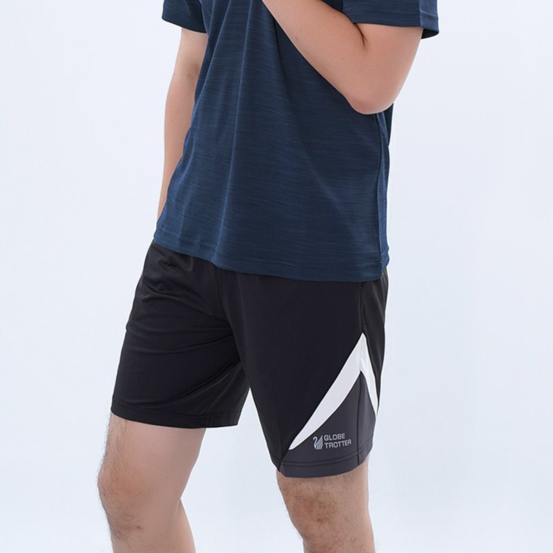 MIT男款抗UV吸排運動短褲GP1016 黑灰 - 男運動褲/機能褲 - 聚酯纖維 黑色