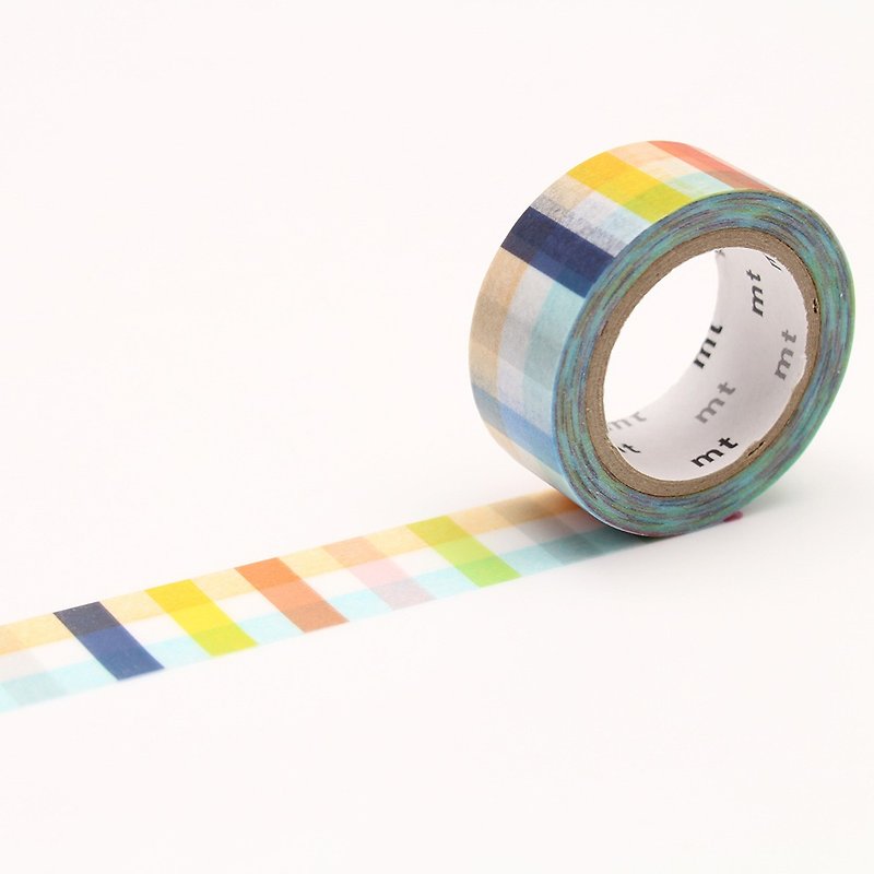 mt fab Double Side Printed Masking Tape【Plaid (MTDSPR03)】2018SS - Washi Tape - Paper Multicolor