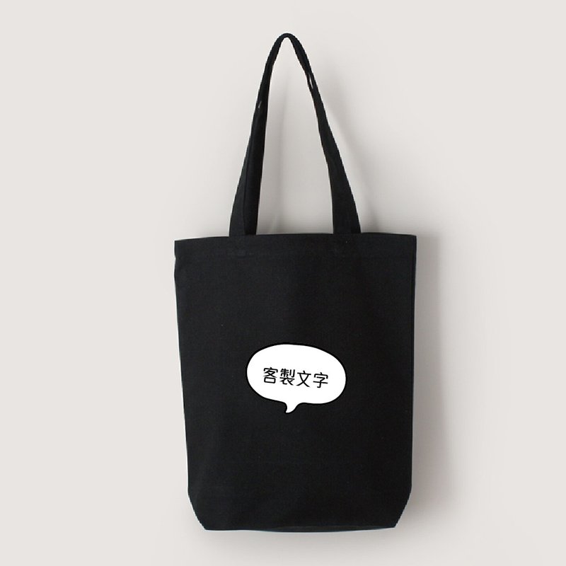 Tote bag-Black - กระเป๋าแมสเซนเจอร์ - วัสดุอื่นๆ สีดำ