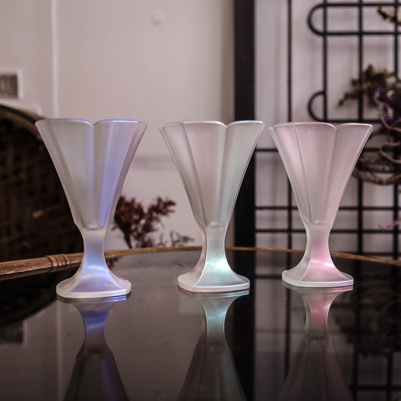 Qi Xian SAGE /シンフォニー・シェル・サンデー・カップ_オプションの3色 - グラス・コップ - ガラス ピンク