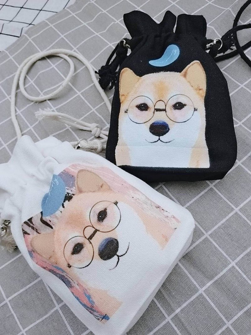 Canvas Mobile Phone Storage Bag-Shiba Inu Series (Buy, get badge or leisure card sticker) *Please indicate the color when ordering