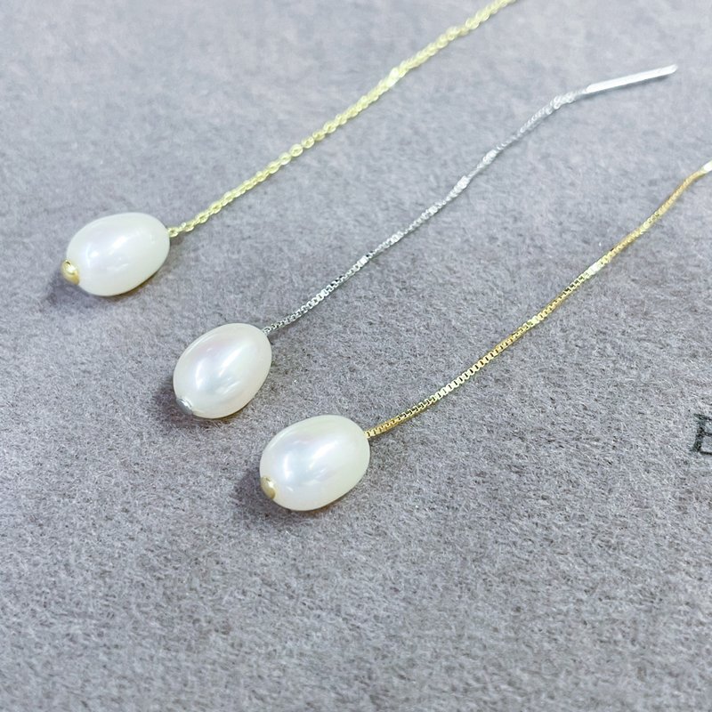 PJ. Balloon Pearl Wire Earrings - Earrings & Clip-ons - Pearl 