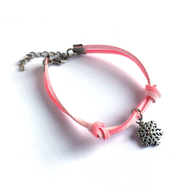 Handmade Simple Stylish Snowflake Bracelets –light pink limited - Bracelets - Other Materials Pink