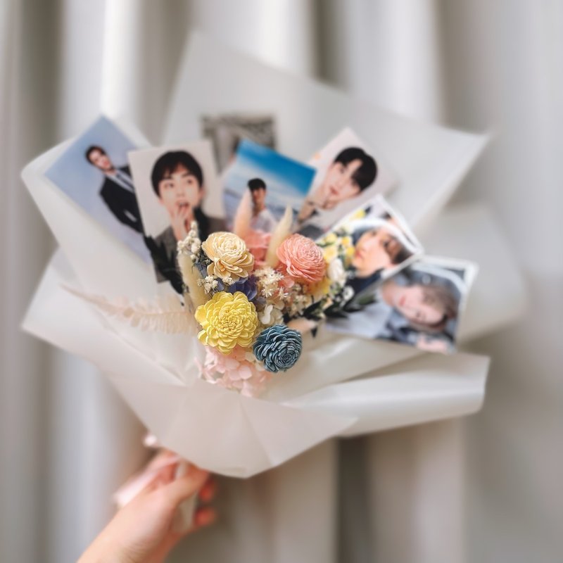 Photo bouquet. Valentine's Day bouquet. Birthday bouquet. Proposal bouquet. graduation bouquet - Dried Flowers & Bouquets - Plants & Flowers 