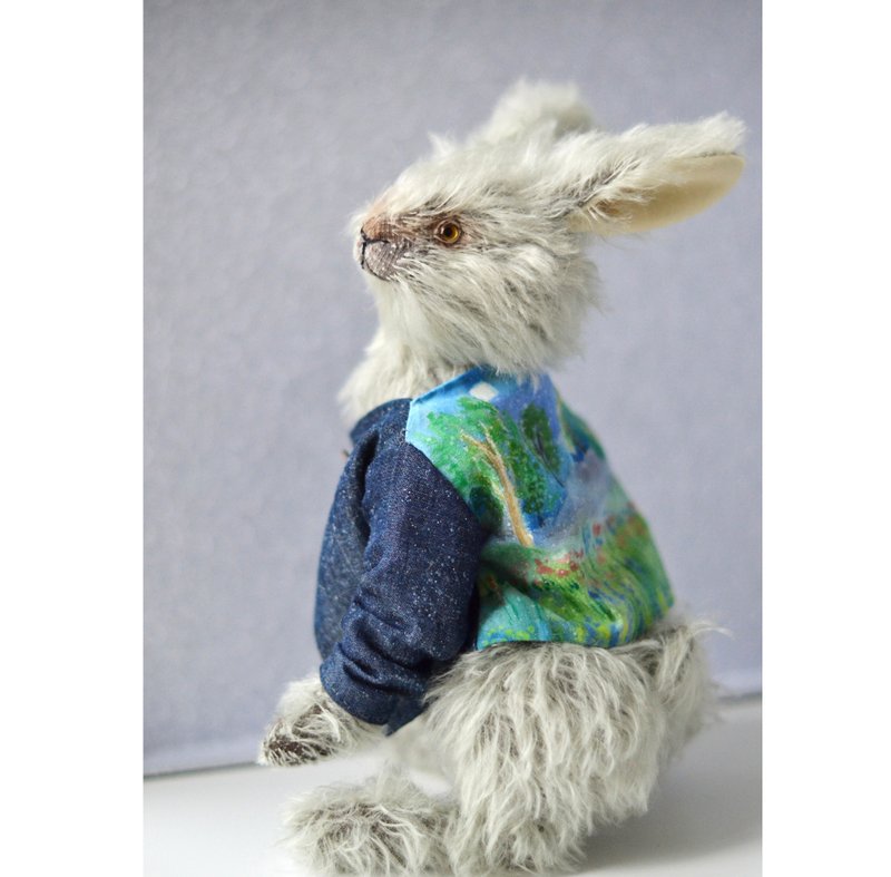 Artist Teddy Rabbit, Teddy Rabbit Toy, Stuffed Rabbit, Teddy Bunny 23 cm - 玩偶/公仔 - 其他材質 