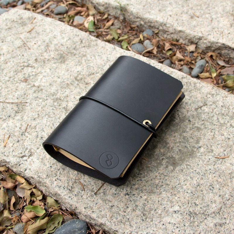 DUAL the simple note for A6 - Notebooks & Journals - Genuine Leather Black