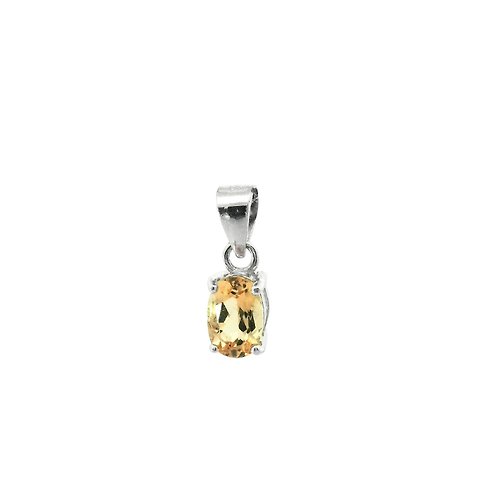 安的珠寶 AND Jewel AND 黃寶石 黃色 橢圓 4*6mm 墜子 經典系列 Oval P 天然寶石
